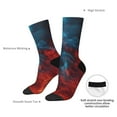 thumbnail image 6 of Zufioo Red And Blue Fire Print Thigh High Socks,Knee High Socks For Women and men,Over the Calf Tube Socks.Athletic Socks, 6 of 6