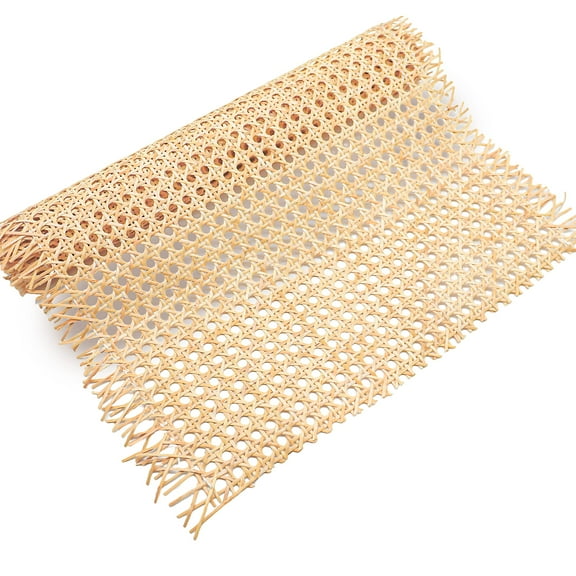 MODANU 1 Roll Natural Rattan Cane Webbing, 17.7in x 39.3in Cane Webbing for DIY Home Decor Woven Cane Roll for Furniture, Chair, Cabinet, Ceiling, Basket