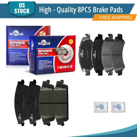 YXPCARS D1363 D1707: 8PCS Ceramic Brake Pads Front & Rear for Cadillac Escalade/Escalade ESV Chevrolet Suburban Tahoe GMC Yukon/Yukon XL