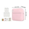 thumbnail image 2 of Wireless Pocket Printer, Portable Photo Printer, Plastic Pink2 Portable Photo Pocket Printer, Wireless Bluetooth, for Study Notes, Wrong Question Printing, Compact, 5 Paper Rolls, by Goohae, 2 of 7