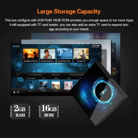 android 10 tv box easytone t95 android tv box with 2gb ram 16gb rom quad core cpu support 2 4g 5 8g dual band wifi