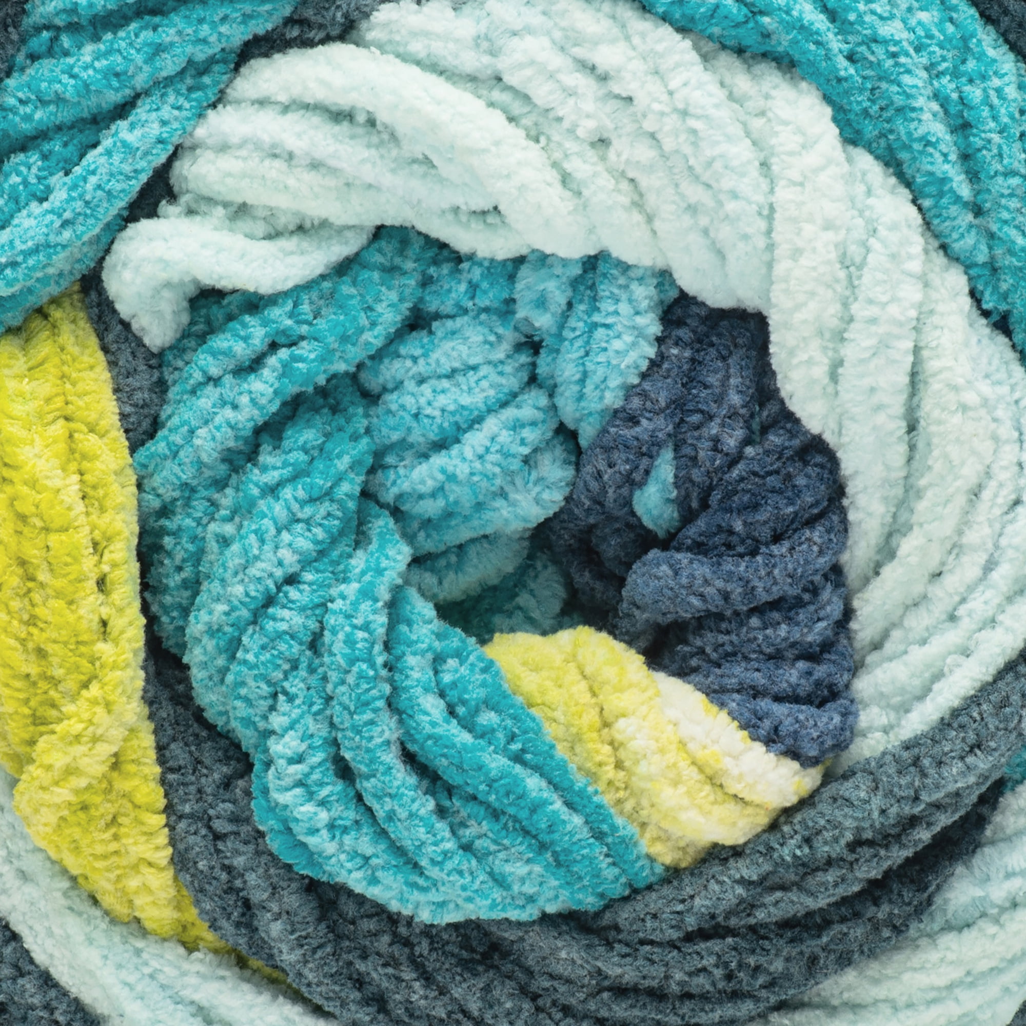 Bernat® Blanket patchwork™ #6 Super Bulky Polyester Yarn, Teal dream 10.5oz 220yd (2Pk)