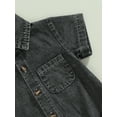 thumbnail image 6 of Bagilaanoe Newborn Baby Girl Denim Rompers Short Sleeve Bodysuit 3M 6M 12M 18M Infant Summer One Piece Jumpsuit, 6 of 9