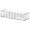 thumbnail image 2 of Money Box 4-Slot Plastic Money Organizer Clear Cash Box Cash Organizer Tray for Bills,Money Storage Box,Register Drawer Insert, Counter Tray for Business and Use at Home(Small Size with Lid), 2 of 9