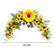 thumbnail image 2 of Girasol Swag Floral Swag Arco decorativo Corona para puerta delantera Boda Hogar Interior, 2 of 6