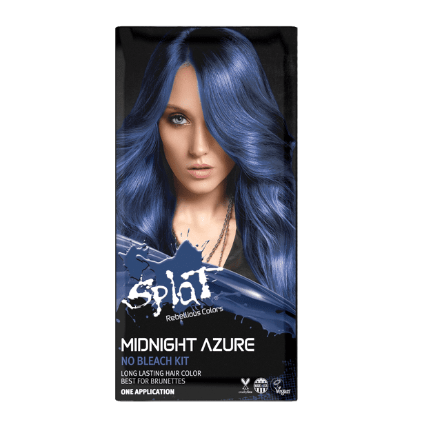 Splat Midnight Azure Blue Hair Color Semi Permanent No Bleach Hair Dye Walmart Com Walmart Com