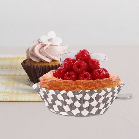 FRCOLOR 300pcs Checkered Cupcake Liners Paper Muffin Cups for Baking Cupcake Holders Liners Cupcake Wrappers for Party Decorations