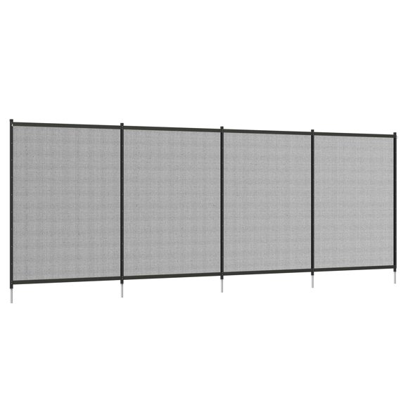Outsunny Aluminium 4 Pack Swimming Pool Fence, 4' x 12', Black