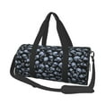thumbnail image 2 of Xecao Gothic Skull print Round Travel Duffel Bag is a foldable gym bag with an inner pocket, perfect for travel sports, 2 of 8