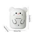 thumbnail image 6 of Cute Face Trash Can with Design, Mini Waste Bin for Desk & Tabletop, Small White Plastic Garbage Pail with Lid for Office, Bedroom, Bathroom​​ White, 6 of 6