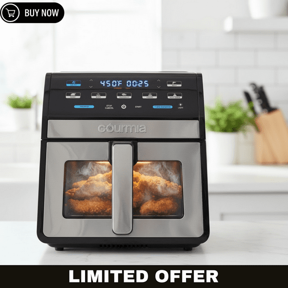 Gourmia 8-Quart Digital Air Fryer with Window & Light