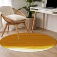 thumbnail image 5 of 3ft Round Rug, Ombre Orange Waves Non-Skid Rubber Backing Large Area Rugs - Living Room Bedroom Home Office, Abstract Art Gradient Modern Indoor Floor Mat Carpets Washable Rug, 5 of 9