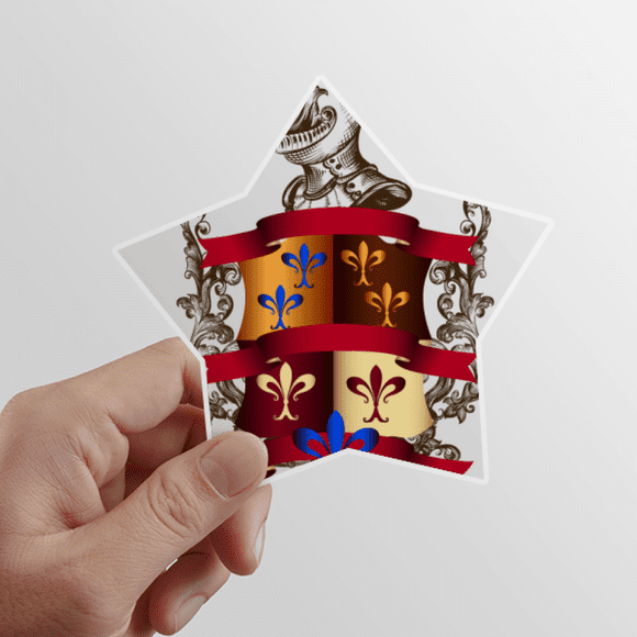 armor emblem medieval knights of eu star sticker paster vinyl car tags decoration decal