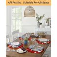 thumbnail image 5 of 13 Inch Round Placemats Set of 4, Red Santa Christmas Non Slip Heat Insulation PP Table Mats, Gifts Xmas Snowflake Winter White Washable Place Mats for Kitchen Dining Party Table Decor, 5 of 7