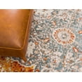 thumbnail image 7 of Unique Loom Violino Rosso Rug Orange/Beige 4' 1" Round Border Contemporary Perfect For Dining Room Entryway Bed Room, 7 of 7