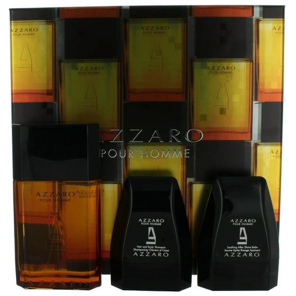 Pour Homme by Azzaro for Men SET: EDT Spray 3.4 oz.+Shower Gel 2.6 oz.+Aftershave Balm 2.6 oz.