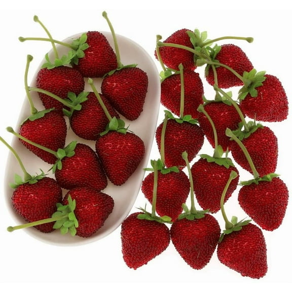 20pcs Artificial Lifelike Simulation Big Strawberry Fake Fruit Home Kitchen Decor Photo Props