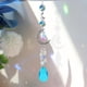 thumbnail image 5 of Crystal Diamond Wind Chimes Metal Hexagon Star Moon Adornos Decoración (Azul) JShteea  Libre de BPA, 5 of 8