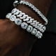thumbnail image 2 of Pulsera de cadena cubana con diamantes de imitación para hombre y mujer, Brazalete de eslabones gruesos, estilo Hip Hop, a la moda Fivean unisex, 2 of 2