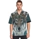 thumbnail image 2 of Camisas hawaianas para hombre, de manga corta, con estampado 3D de animales, camisa de playa Aloha, camisas informales de verano de gran tamaño con botones, 2 of 5