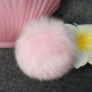 8 Pcs 6 Inch Large Fur Pom Pom Balls for Hats Craft Fur Puff Ball Fluffy  Hat Pompom Faux Fur Pompom Balls with Snap Button for Hat Shoes Scarves Bag