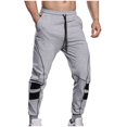 thumbnail image 7 of COSFO Gray Sweatpants for Men Full Taper Joggers Athleisure Drawstring Elastic Waist Colorblock Mens Pants Relaxed Fit, 7 of 7