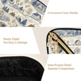 thumbnail image 5 of FORMRS Makeup Bag Travel Cosmetic Organizer for Women Fold Flat Zipper Pouch with Handle, Snowy Mountains, 5 of 8