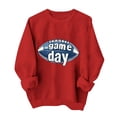 thumbnail image 3 of Xdegoge Game Day Sweatshirt Women Vantage Football Printed Pullover Casual Loose Long Sleeve Crewneck Top Fashion Football Fan Gear, 3 of 6