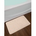 thumbnail image 2 of Geometric Bath Mat, Abstract Diamond Lines Simplistic Thin Stripes Warm Tones, Plush Bathroom Decor Mat with Non Slip Backing, 29.5" X 17.5", Pale Orange Vermilion, by Ambesonne, 2 of 2