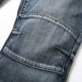 thumbnail image 6 of DDAPJ pyju Mens Straight Leg Jeans Casual Washed Skinny Denim Pants Vintage Distressed Faded Work Jean Pants Big and Tall Cool Streetwear Flash Flash Sale Blue XL(33), 6 of 8