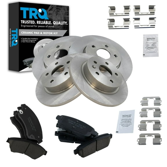 TRQ Front & Rear Premium Posi Ceramic Disc Brake Pad & Rotor Kit for Sonic Cruze BKA11949 Fits select: 2011-2015 CHEVROLET CRUZE, 2016 CHEVROLET CRUZE LIMITED