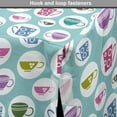 thumbnail image 4 of Tea Party Dog Crate Cover, Colorful Pattern with Different Model Drink Mugs and Cups in Rounds Print, Easy to Use Pet Kennel Cover Small Dogs Puppies Kittens, 7 Sizes, Multicolor, by Ambesonne, 4 of 6