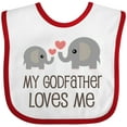 thumbnail image 3 of Inktastic My Godfather Loves Me Godson Boys or Girls Baby Bib, 3 of 4