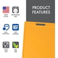 thumbnail image 4 of Dexas NSF Certified Polysafe Cutting Board with Handle, 11 x 14.5 Inches, Reversible Kitchen Cutting Board, Yellow, 4 of 6