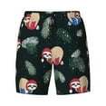 thumbnail image 4 of Lsque Mens Swim Trunks Baby Sloths Sleeping Pattern - Bathing Suit Compression Liner - Beach Swim Shorts Swimwear - (S-3XL) - Stretch Quick Dry -Medium, 4 of 9
