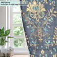 thumbnail image 4 of Yayeee Window Curtains Light Filtering 63"x42" Grommet Panel Pair Home Living Room Decor, Navy Blue Peacock Pattern, 4 of 7