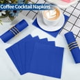 thumbnail image 2 of 140 Pcs Cocktail Napkins Royal Blue Napkins Disposable Blue Beverage Dessert Napkin for Birthday, Baby Shower, Wedding, 5 x 5 Inch, 2 of 7