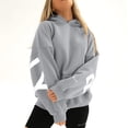 thumbnail image 2 of Fashiona Women's Letter Print Loose Pullover Hooded Sweatshirt Tops, 2 of 6