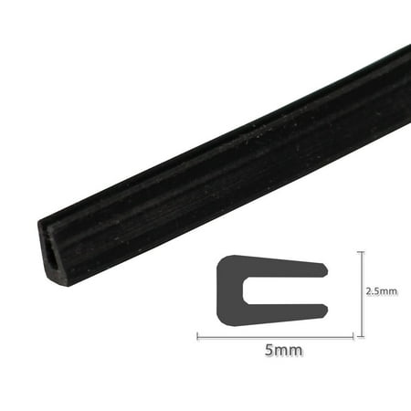 

Universal U Channel Rubber Seal Strip 1/32 Opening Edge Trim All Weather Protector Strip (20ft)
