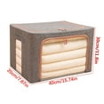 thumbnail image 2 of Vikakiooze 2023 Home Storage and Organization Cotton Linen Cloth Art Folding Clothes Storage Cloth Art Storage Box 24L, 2 of 5