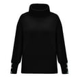 thumbnail image 3 of MESSUEN Mock Neck Sweater Thermal Shirts for Women Winter Sweaters for Women Blouses Womens Sweaters Winter Sweater for Women Dress Blouses for Women Black L, 3 of 4