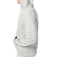 thumbnail image 4 of Hanes Men's Ultimate Cotton Hooded Sweatshirt, Long Sleeve Pullover Pocket Hoodie, Ash, M, 4 of 5
