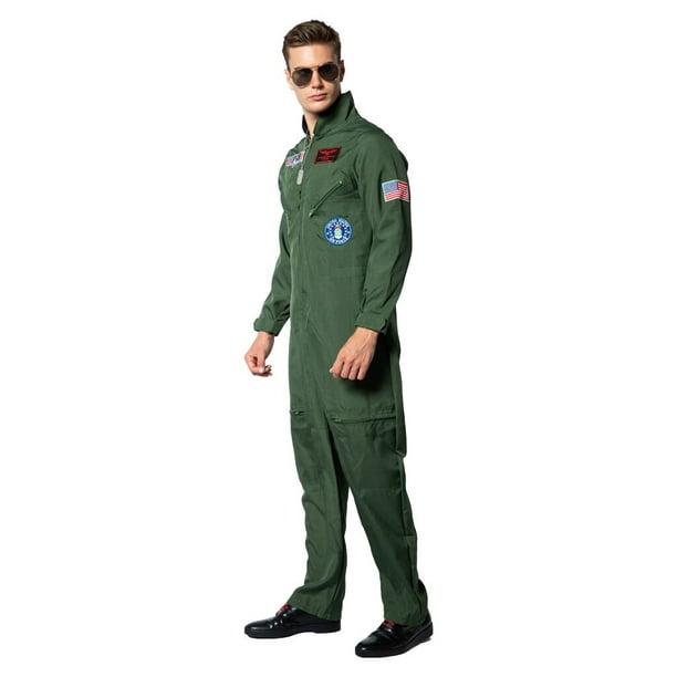 Retro Top Gun Maverick vestido de vuelo disfraz de Halloween para adultos ejército verde americano piloto militar uniforme ropa de CosplaymonoMETRO Deng Xun unisex