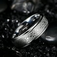 thumbnail image 2 of Men's 8mm Laser Celtic Knot Tungsten Carbide Wedding Band Rings Brushed Finish Size 6-14, 2 of 4