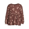 easy-peasy Toddler Girl Long Sleeve Babydoll Top, Sizes 12 Months-5T ...