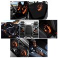 thumbnail image 2 of Renewold Wolf Flame Black 12 PCS Car Seat Cover Split Covers for Women, Non-slip Car Steering Wheel Cover Seatbelt Strap Shoulder Cover Coasters Armrest Pad Handbrake Cover Gear Shift Cover, 2 of 7