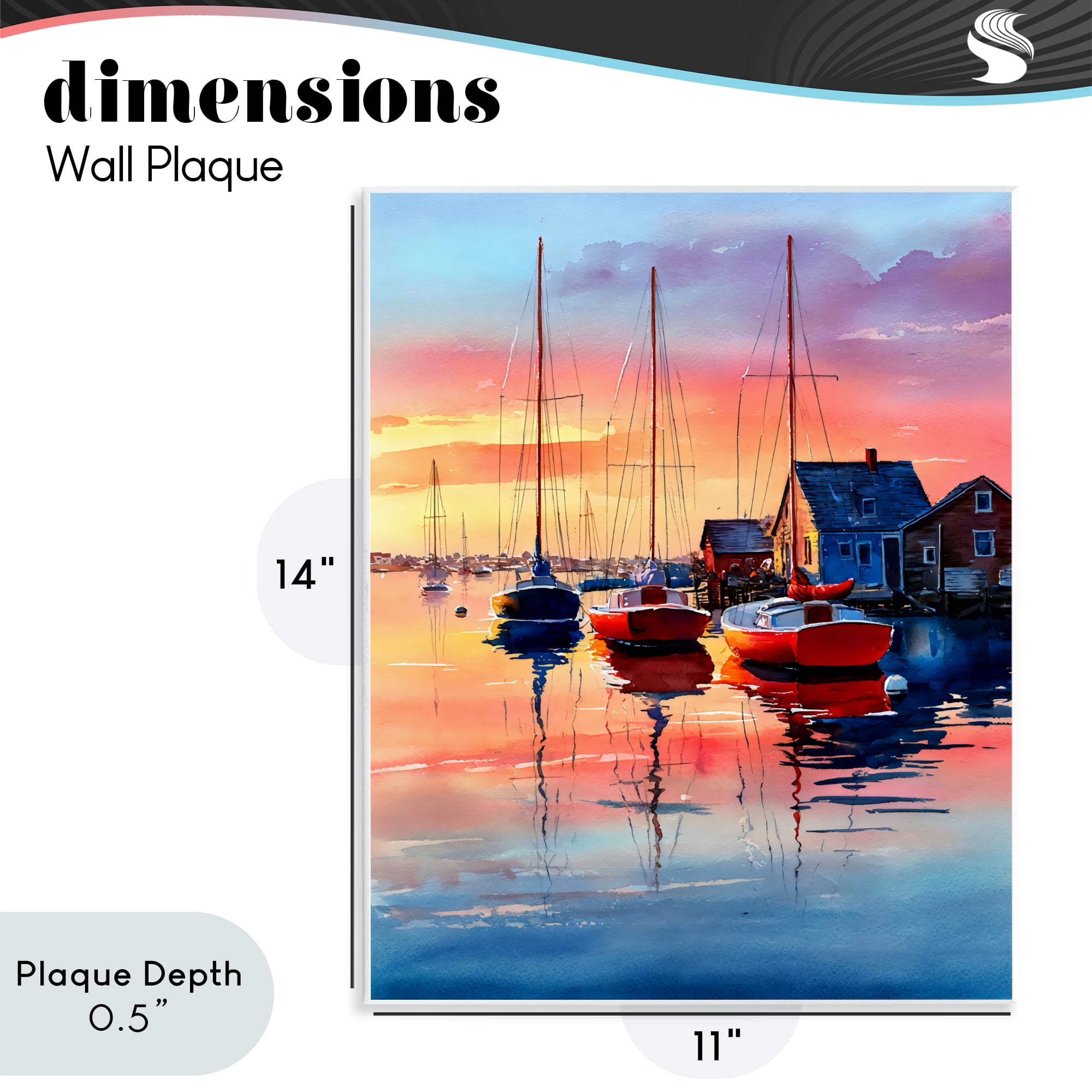 Stupell Industries Vivid Sunset at Docks Wall Plaque Art, design by Franklyn Gregory