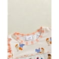 thumbnail image 6 of BemeyourBBs Newborn Baby Girls Summer Clothes Farm Rooster Outfit Chicken Bubble Romper Plaid Chick Print Flying Sleeve Crew Neck Bow Smocked Bodysuit With Bow, 6 of 9