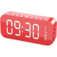 thumbnail image 1 of Cute Alarm Clock 4.2 Version Alarm Clock Handsfree Multifunctional ABS LED Digital Display Mirror Screen -Compatible Subwoofer Desktop Modern Bedroom Decor, 1 of 5