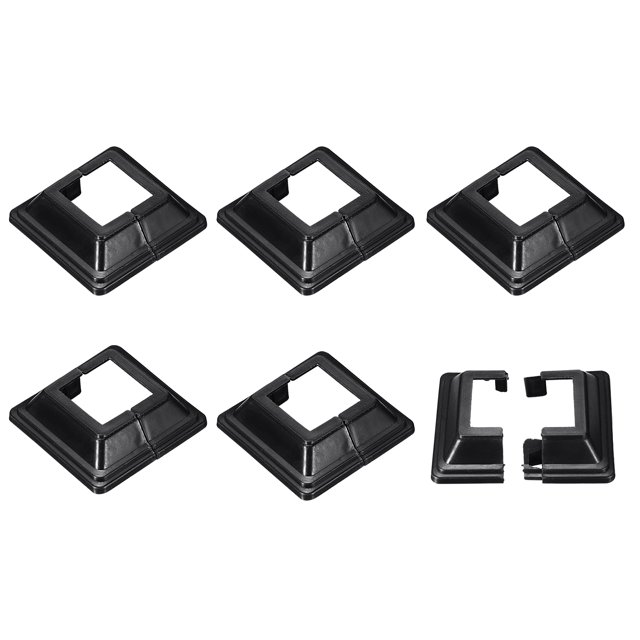 Unique Bargains Deck Post Base Cover, 6Pcs Split Style Post Bracket 33x33mm/1.3x1.3' Post Base for Hand and Stair Rails
